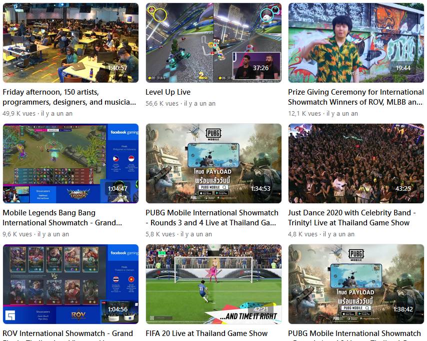 Exemple de streams de jeux vidéos